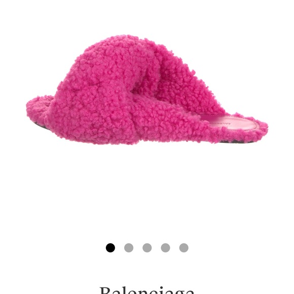 Authentic Balenciaga shearling slides - Picture 4 of 4